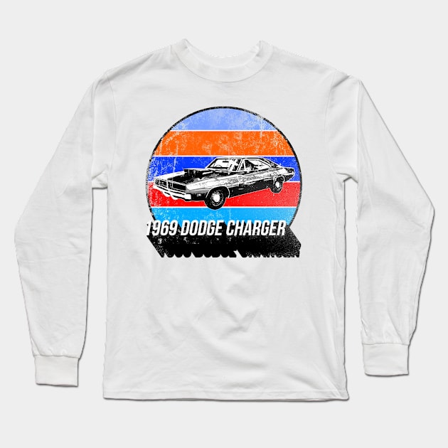 1969 Dodge Charger Long Sleeve T-Shirt by Worldengine